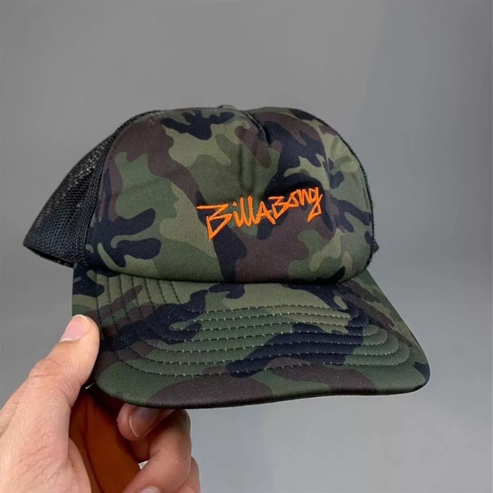 Billabong. Camouflage Trucker SnapBack Hat.